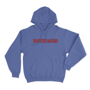Haunted Text Hoodie Blue