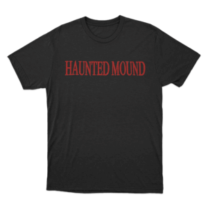 Haunted Text T Shirt Black