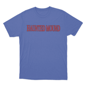 Haunted Text T Shirt Blue