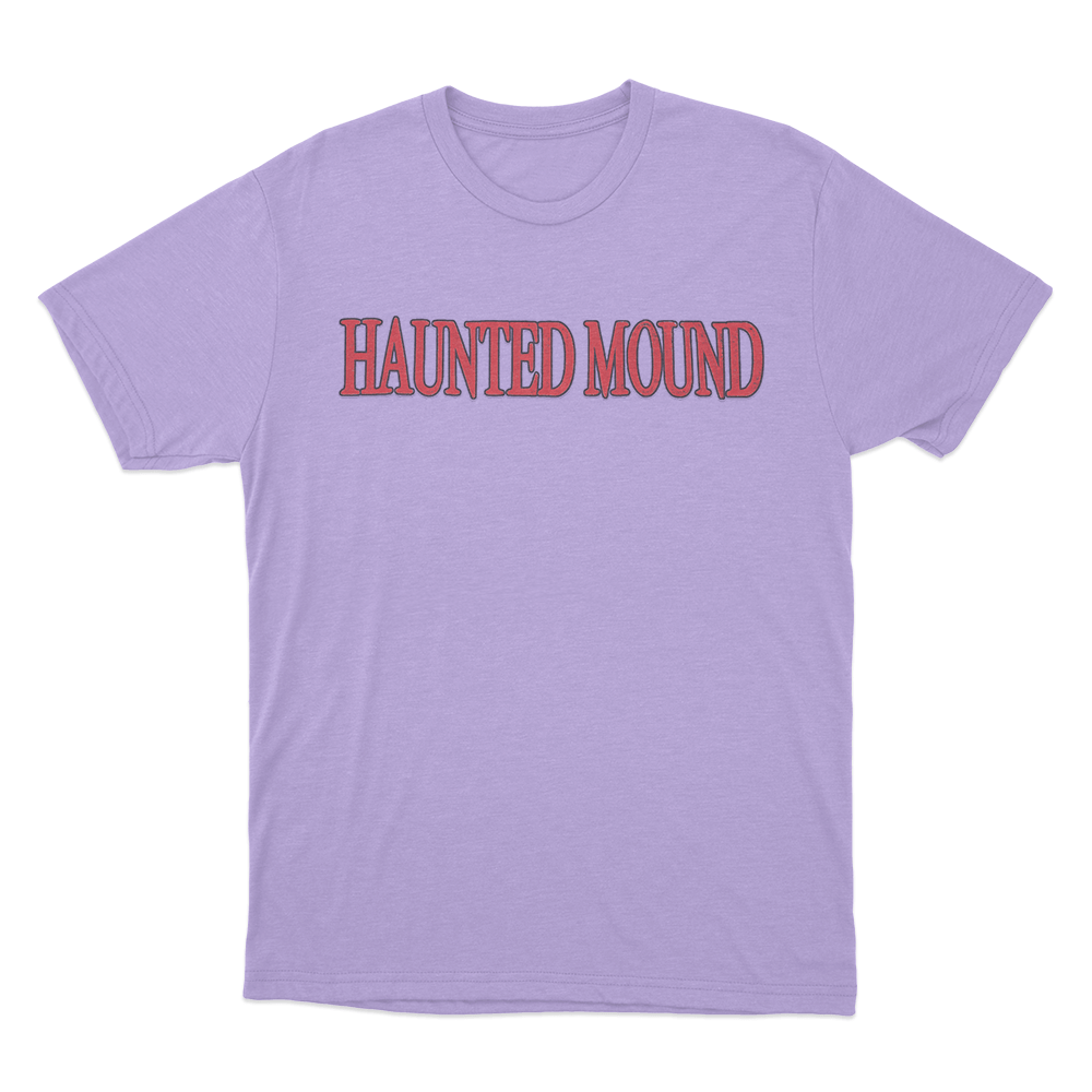 Haunted Text T Shirt Purple Haunted Text T Shirt Purple