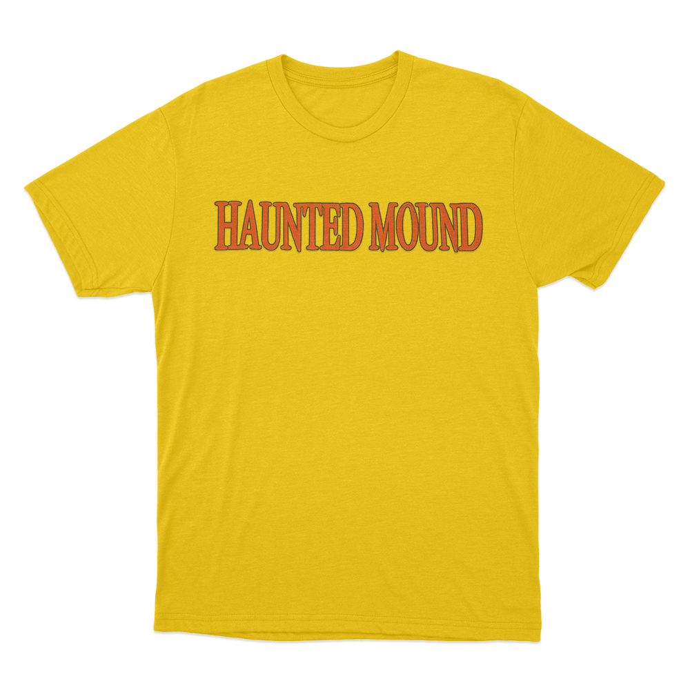 Haunted Text T Shirt Yellow Haunted Text T Shirt Yellow