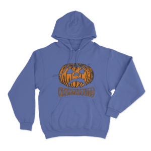 Pumpkin Skull Hoodie Blue