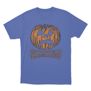 Pumpkin Skull T Shirt Blue