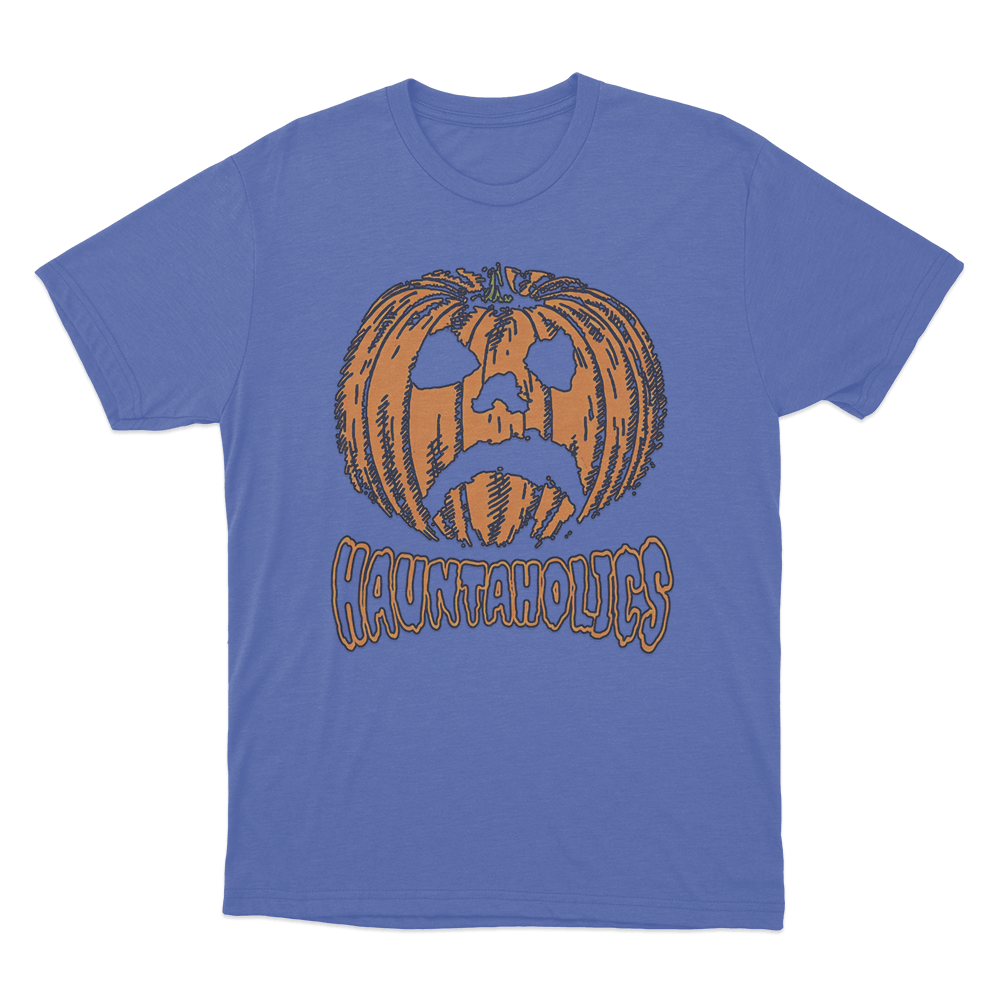 Pumpkin Skull T Shirt Blue Pumpkin Skull T Shirt Blue