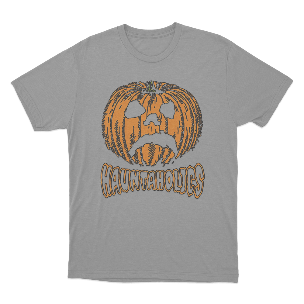 Pumpkin Skull T Shirt Grey Pumpkin Skull T Shirt Grey
