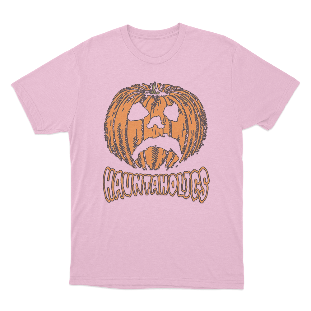 Pumpkin Skull T Shirt Pink Pumpkin Skull T Shirt Pink
