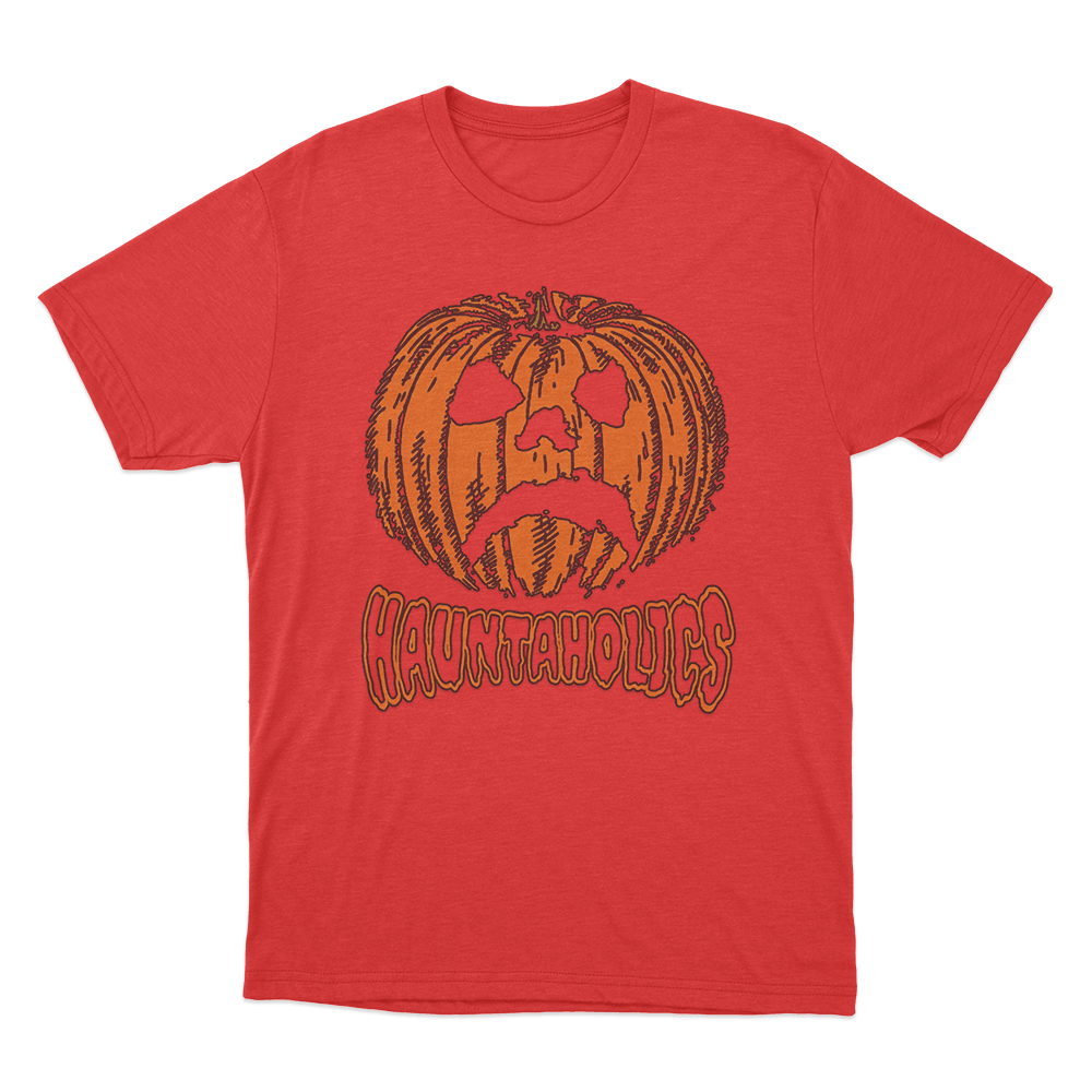 Pumpkin Skull T Shirt Red Pumpkin Skull T Shirt Red