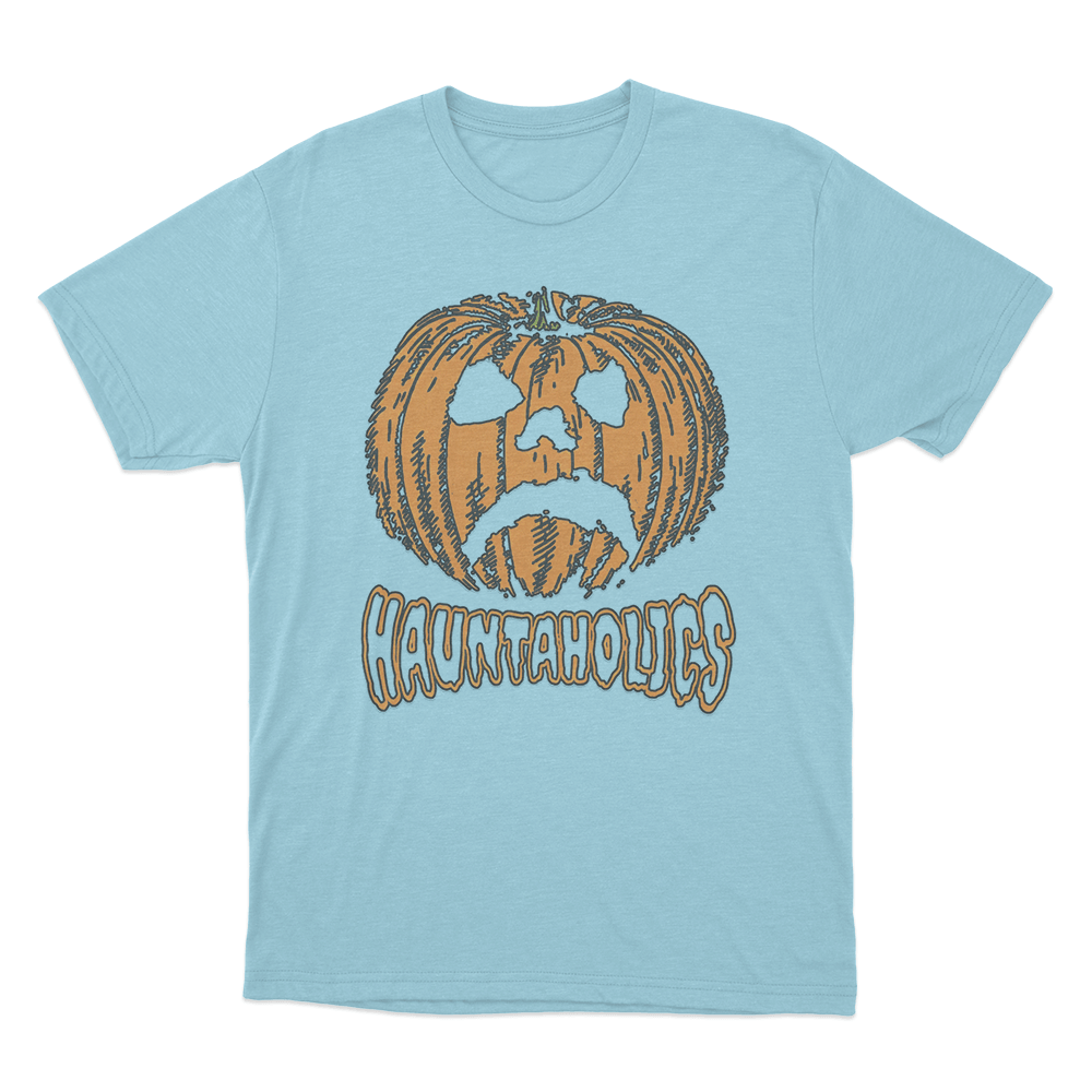 Pumpkin Skull T Shirt Sky Blue Pumpkin Skull T Shirt Sky Blue
