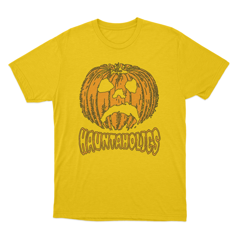 Pumpkin Skull T Shirt Yellow Pumpkin Skull T Shirt Yellow