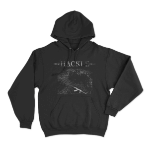 Rifle Print Hoodie Black
