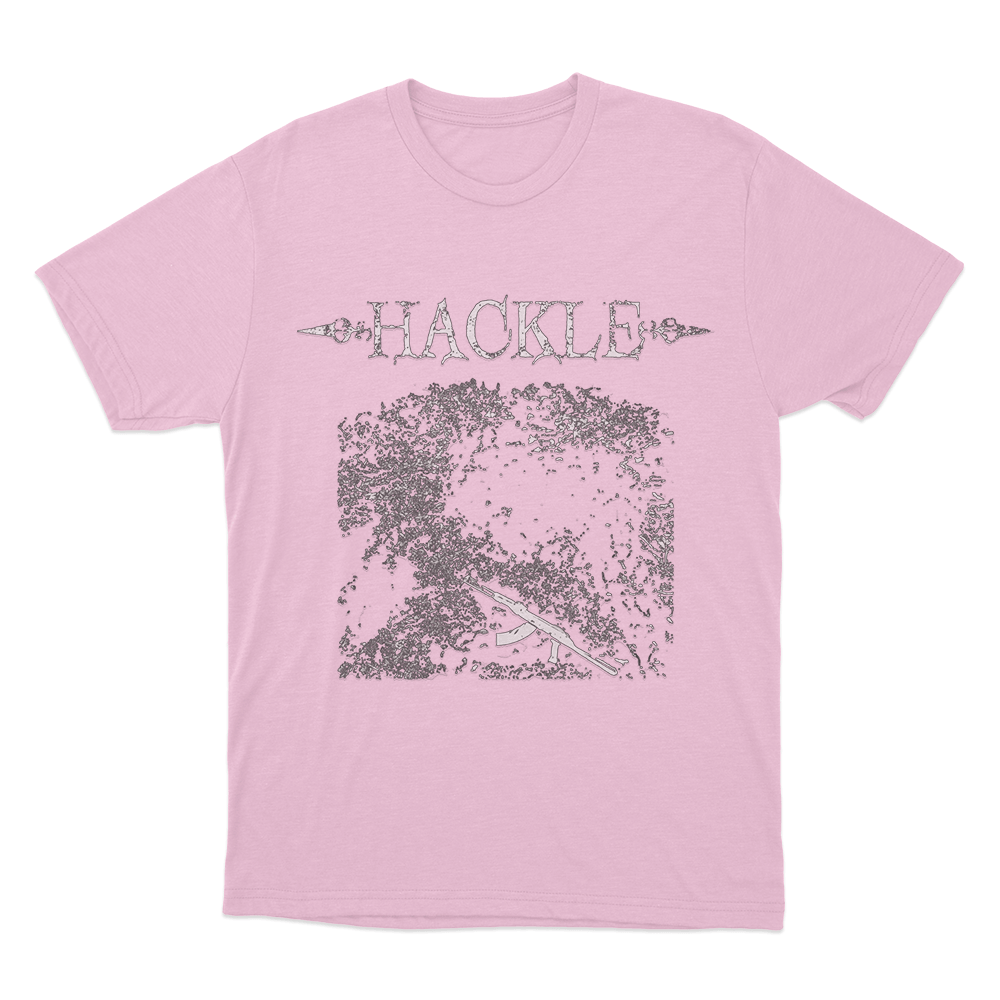 Rifle Print T Shirt Pink Rifle Print T Shirt Pink