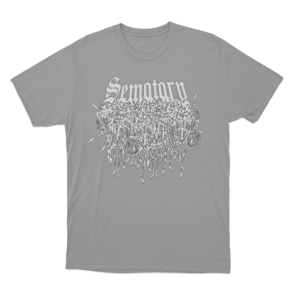 Sematary Logo T Shirt Grey Sematary Logo T Shirt Grey